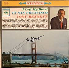 Tony Bennett Signed Autographed I Left My Heart In San Fransisco Vinyl Record