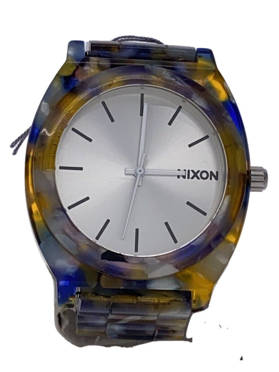 NIXON THE Time Teller Acetate Quartz Women's Watch Silver