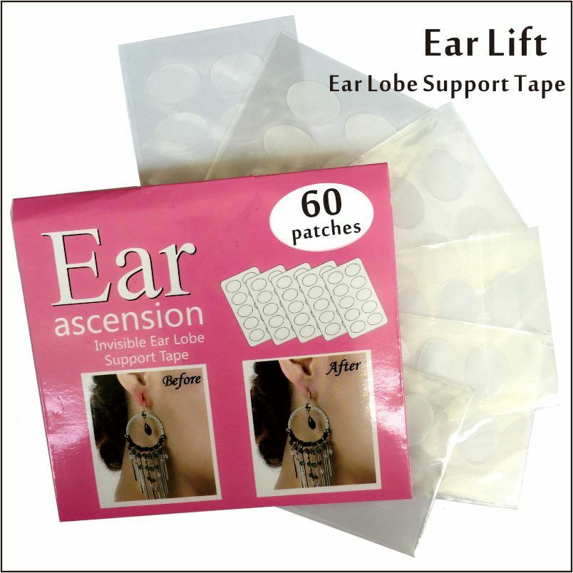 Ear Lift Patches For Heavy Earrings Invisible 60 Pcs Support Tape Stick On  Back