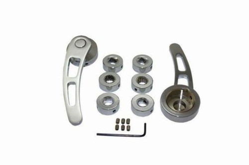 Hot Rod Chrome Billet Aluminum Long Door Handles, Fits Chevy/Ford/Mopar V8