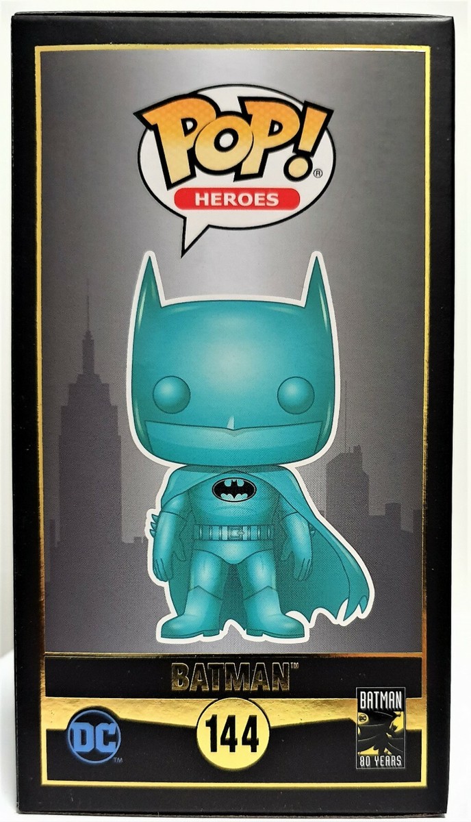 Funko Pop Batman Teal Chrome # 144 Batman SDCC 2019 Limited