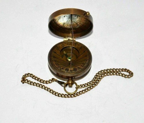 Nautical Maritime Brass Compass Marine Pocket Threat compass Best Gift For Son - 第 2/4 張圖片