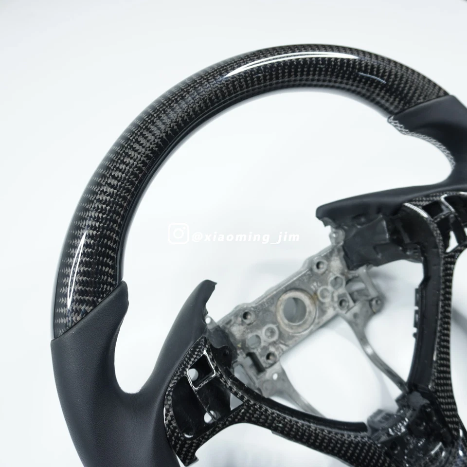 Volante deportivo de fibra de carbono real apto para Acura TL ILX ZDX Foto 4 de 4