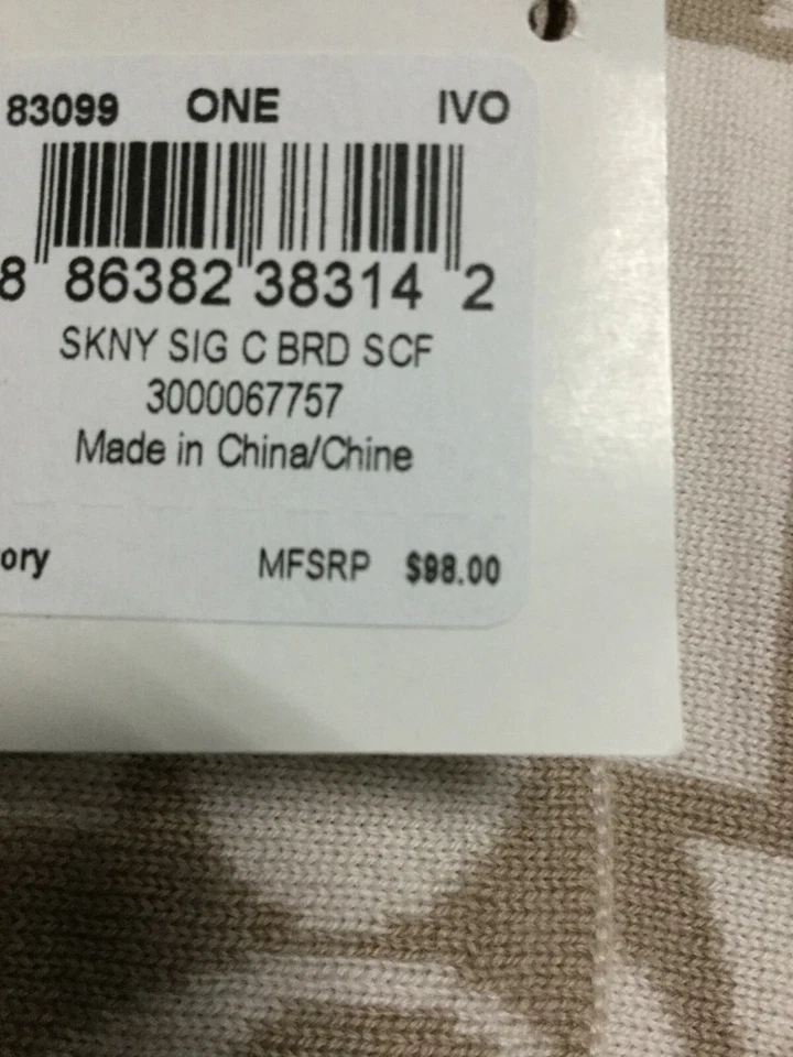 Bufanda Coach para mujer firma logotipo C 83099 lana tejido cuello envoltura, $98 Foto 3 de 4