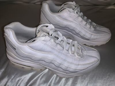 ☆NIKE AIR MAX '95 G☆White Size 5.5 (GS) - Nike Air Max 95 Low White Metallic Silver for sale