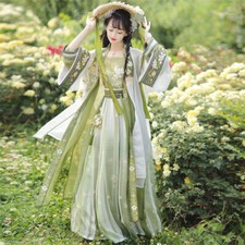 Chinese Hanfu Fairy Palace Style Embroidery Dress Party Dress Set of Five Pieces