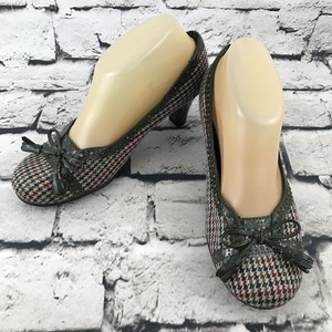 green plaid heels