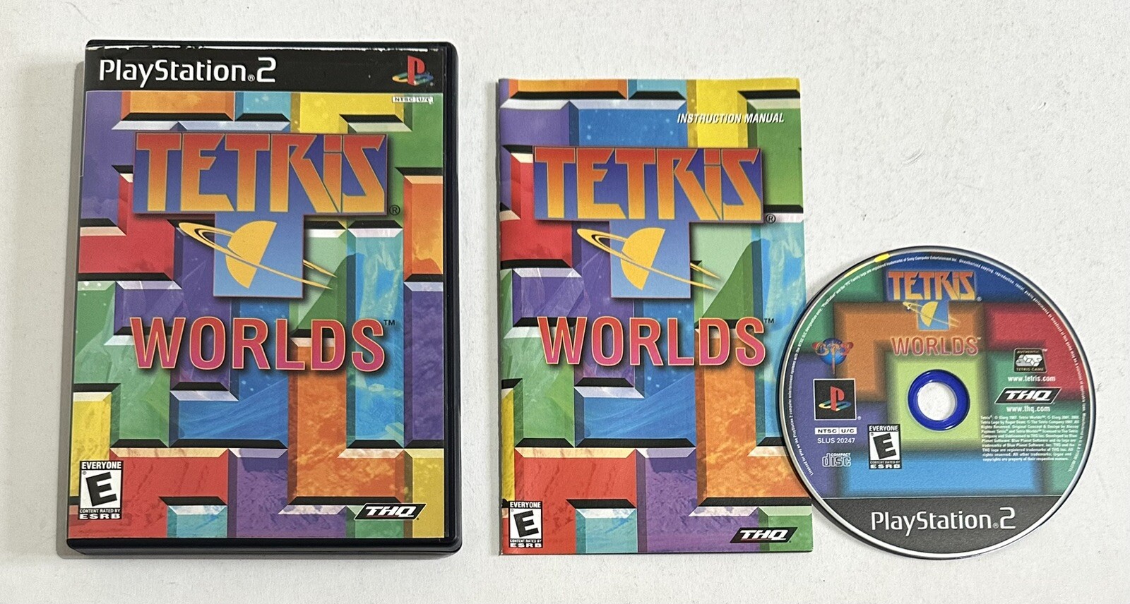 Tetris Worlds Sony PlayStation 2 PS2 Complete NTSC US American