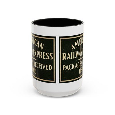 American Railway Express Packages Received Here Adv Coffee Cup Mug (11, 15oz)