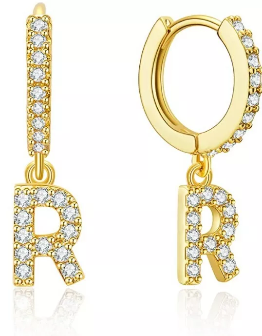R letter earrings online