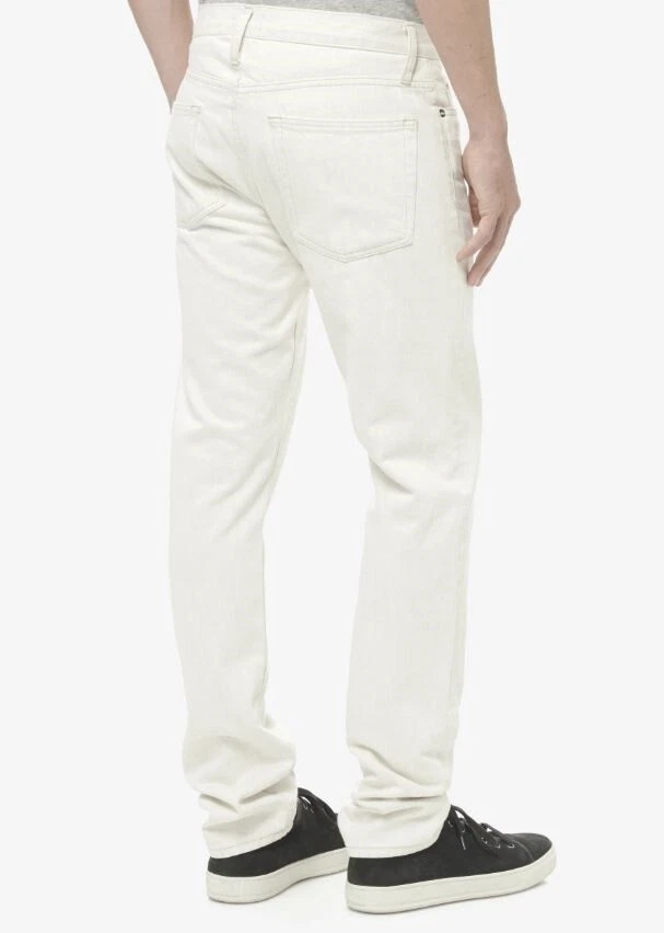Pantalones de mezclilla de tiro medio calce ceñido natural VINCE 144934 para hombre talla 28 Foto 4 de 4