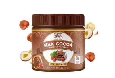 ChocZero Keto Milk Chocolate Hazelnut Spread Keto Friendly No Sugar Added 1 Jar