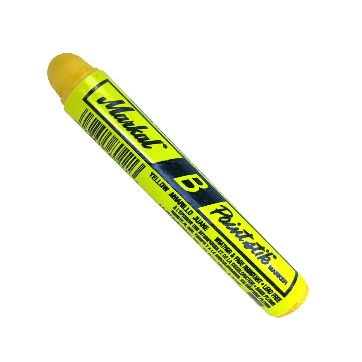 Box of 12 Markal B Yellow Tire Chalk Paint Sticks Crayon Surface Marker