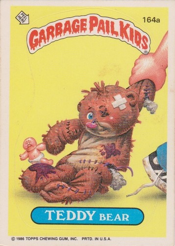 1986 Garbage Pail Kids Teddy Bear #164a - Series 4 - Picture 3 of 4