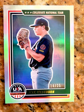 2022 Panini USA Baseball Stars & Stripes Team Logo Gold 24/25 Jack Washburn #37