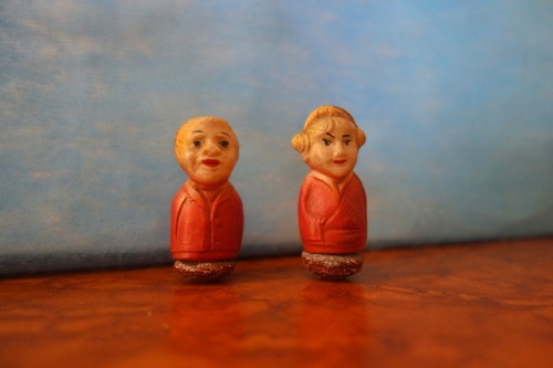 Rares Jouets Anciens Celluloïd - Culbutos Poussah, Fond Bureau D'étude, Lot