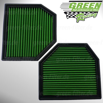 GREEN Sportluftfilter-Kit für BMW  M3 M4 M5 M6  Zwei Luftfilter