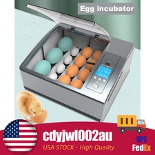 16 Chicken Egg Incubator Fit Hatching Eggs with Automatic Turner Temp Control US