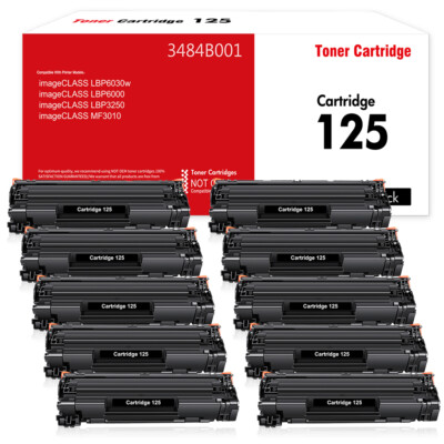 10 PK CRG125 Toner for Canon ImageClass LBP6000B LBP6018 LBP6018W LBP6000 MF3010