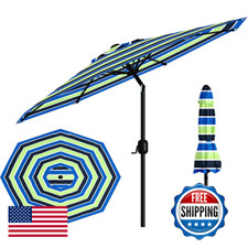 Garveelife 9 Ft Patio Umbrella Outdoor Table Market Umbrella Push Button Tilt