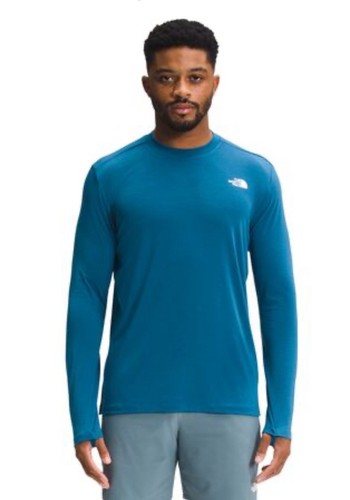 The North Face Crewneck Long Sleeve Layer T Shirt Blue XL Thumb Holes - Picture 1 of 9