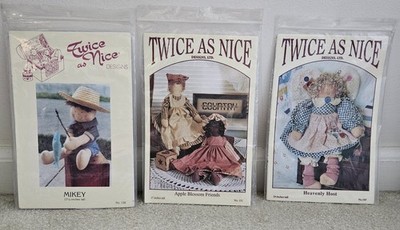 Twice as Nice Designs Doll Sewing Patterns UNCUT*