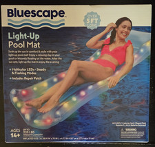 Bluescape LED Light Up 5 ft Long Inflatable Color-Changing Pool Raft Float NEW