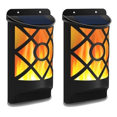 Solar Flame Lights Outdoor Waterproof Flickering Flame Solar Light Dark Sensor A