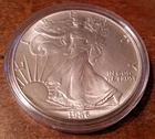1986 American Silver Eagle 1 Troy Oz. Silver Dollar MS- Capsulated