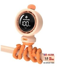 Baby Stroller Fan Large, Oscillating Turbo Portable Desk Fan Ultra Orange