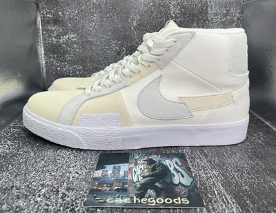 Nike SB Zoom Blazer Mid Premium 'Mosaic' - White/Grey - Men's Size 12 NEW