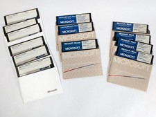 Vintage Microsoft 5.25-inch Floppy Disk Software Collection MS-DOS Word Mouse...
