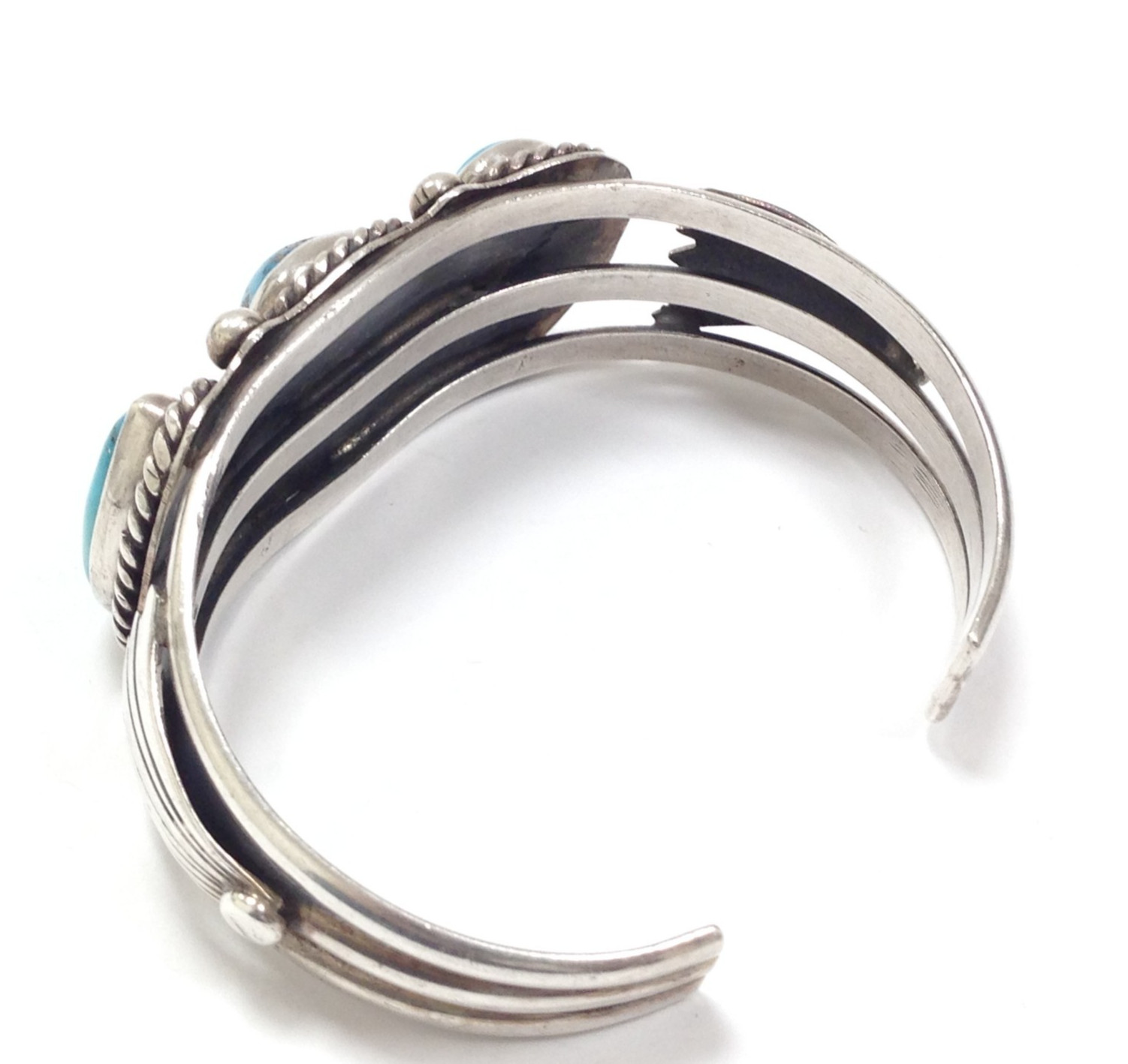 Unsigned Sterling Silver Turquoise Southwestern C… - image 5