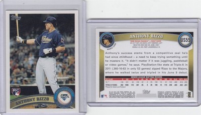 2011 Anthony Rizzo Topps Update ROOKIE CARD #55 - Chicago Cubs RC Yankees QTY