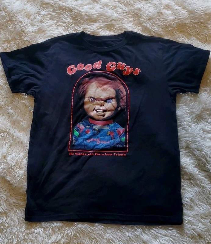 Chucky Good Guys Shirt Mens Medium Black Horror Movie Graphic Tee Child's Play