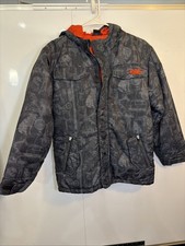 Nike 6.0 Youth L 14-16 Hooded Puffer polyester Jacket black Pattern street wear