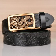 Cinture In Pelle Da Uomo Fasce In Vita Drago Cinese Retro Casual Formale Moda