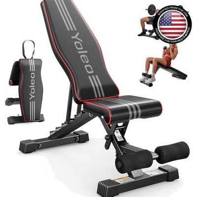 ASTM-Certified Adjustable Weight Bench - Supports 827LBS, 98% Pre-Assembled