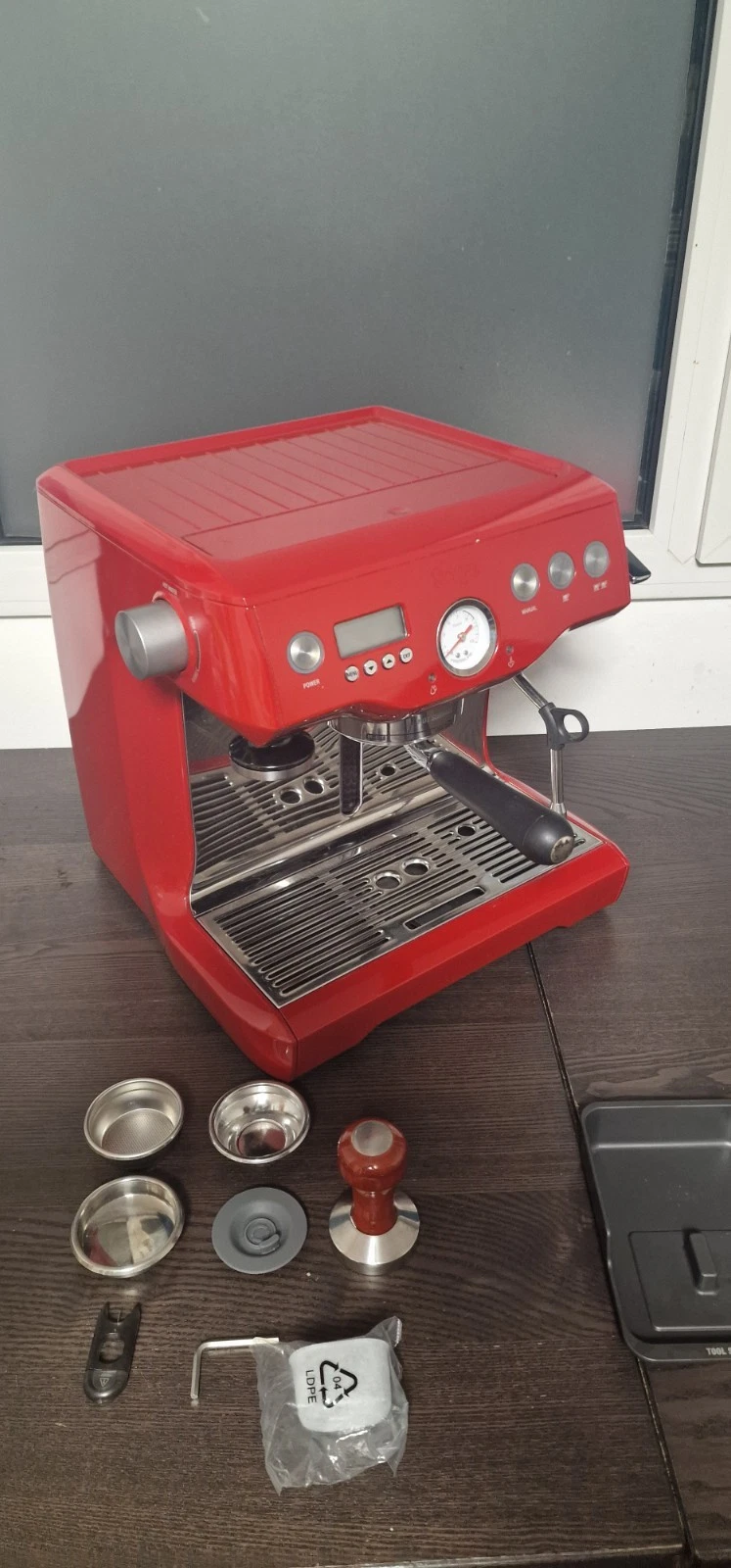RED Sage The Dual Boiler Espresso Coffee Machine BES920 FREE POSTAGE