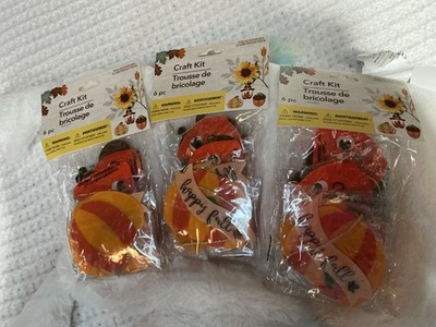 3 packs Fall Felt Craft Kit Pumpkin Acorn Gnome Thanksgiving Kids Easy NEW
