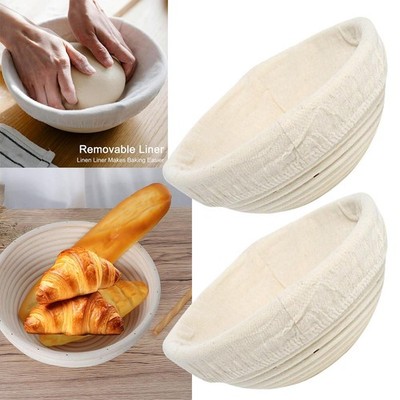 Durable Handwoven Rattan Bread Proofing Basket in European Style for Baking