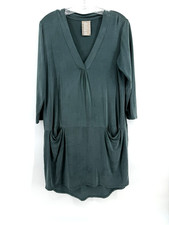 Dolan Anthropologie Tunic Dress Medium Green Knee Length 3/4 Sleeve Classic