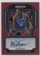 2022 Prizm Draft Picks Freshman Signatures Red 57/199 Dariq Whitehead Auto 0uq0