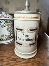 Grand POT A PHARMACIE ANCIEN - POT D'APOTHICAIRE - PORCELAINE