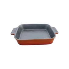 Parini 2 Quart Orange Flameproof Casserole Baking Dish 9” Square
