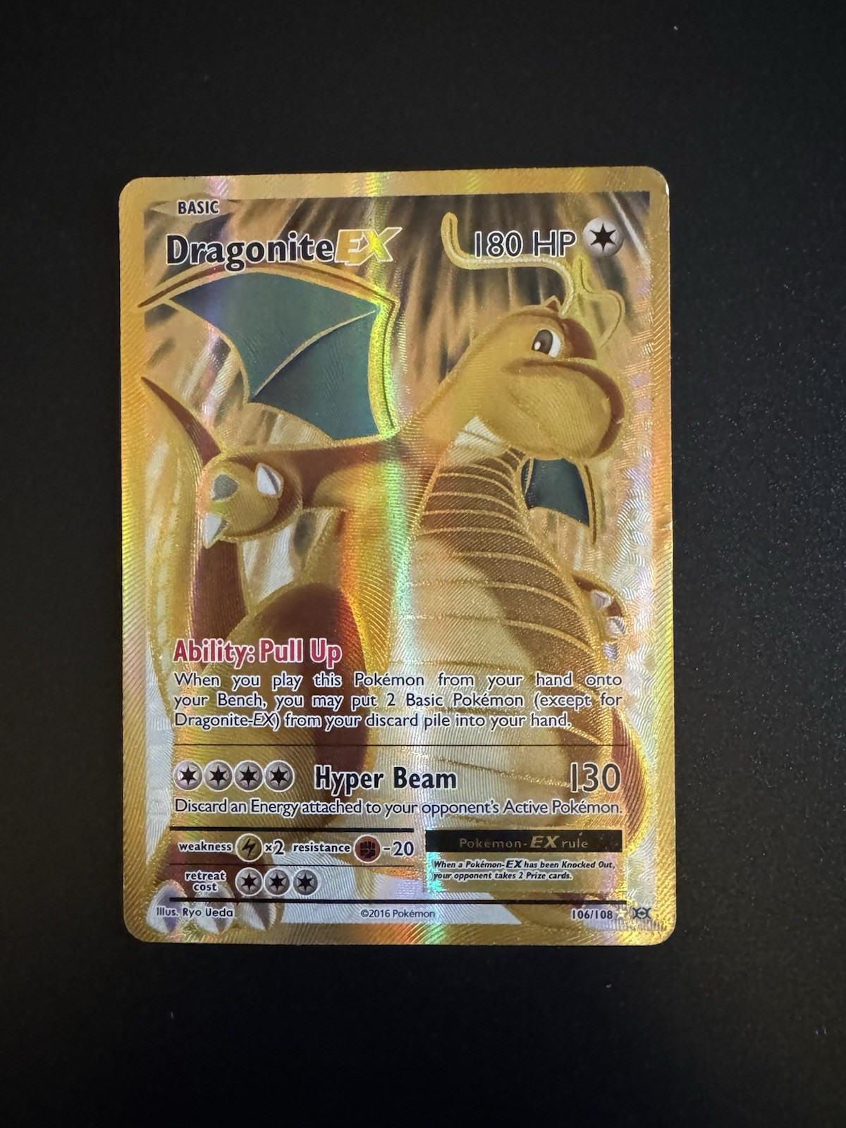 Pokémon TCG XY Evolutions Dragonite EX 106/108 NM Condition