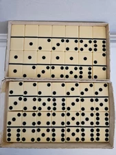 Dominoes YELLOW Marblelike by Puremco Co. Waco TX ~ Vintage