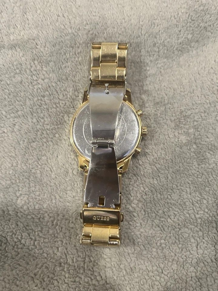 Reloj Guess Hombre 100M Waterpro Cronógrafo Acero Inoxidable Tono Dorado Foto 4 de 4