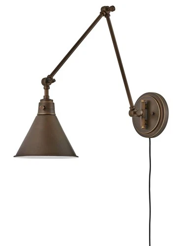 Hinkley Sconce Arti Medium Swing Arm Single Light Sconce 18.25" Olde Bronze - Picture 2 of 6