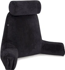 Medium Black Body Positioner Backrest Pillow For Bed Reading And Relaxation